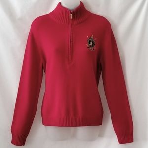 Ralph Lauren Polo Crest Red Sweater Women's L